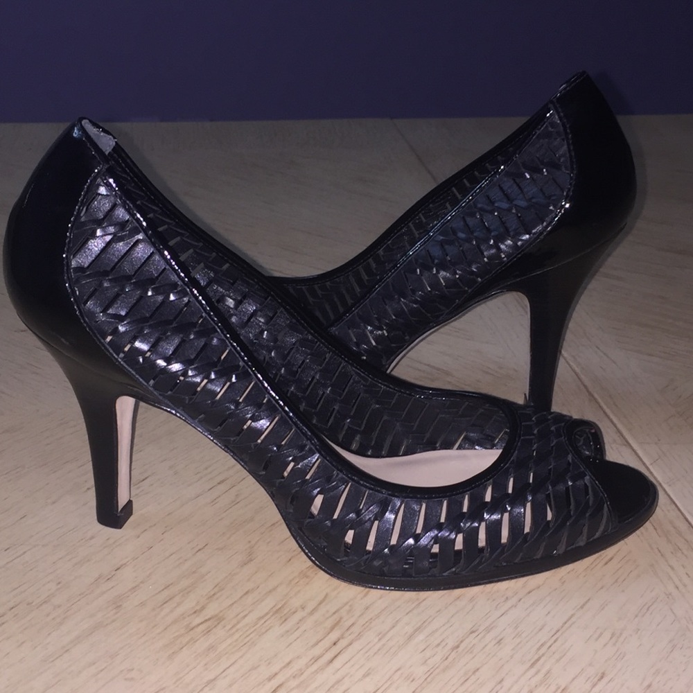 Cole Haan X Nike Air Peep Toe Woven Pumps Sz 9 - Picture 4 of 7